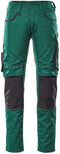 Mascot Unique Broek - Werkbroek met kniezakken - Slijtvaste naden - Groen/Zwart - C58