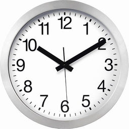 Perel Wandklok - Analoog - Radiogestuurd DCF - Zilver 30 cm