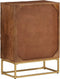 vidaXL - Dressoir - 55x30x76 - cm - massief - mangohout - en - ijzer