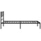 vidaXL - Bedframe - met - hoofdbord - metaal - zwart - 100x200 - cm