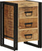 vidaXL - Nachtkastje - 40x35x50 - cm - Massief - Ruw - Mango - Hout