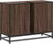 vidaXL - Wastafelkast - 80x33x60 - cm - bewerkt - hout - bruin - eikenkleurig