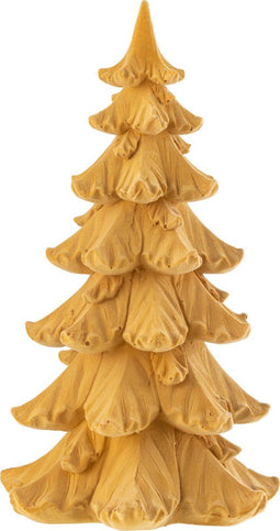J-Line decoratie Kerstboom - polyresin - oker - small