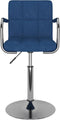 vidaXL - Eetkamerstoel - stof - blauw