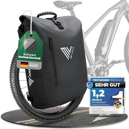 MIVELO Fietstas - 3-in-1 Rugzak & Schoudertas - Waterdicht & 20 liter - Zwart Refl