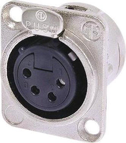 Neutrik - Neutrik - Xlr Chassisdeel, 4-Polig Vrouwelijk, Verzilverd, Vernikkeld, D-Formaat (NC4FD-LX)