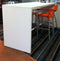 Hoge tafel: Statafel of bartafel breed 220CM diep 80CM bladkleur Beuken framekleur Licht grijs (Ral 7035)