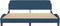 vidaXL - Bedframe - met - hoofdeinde - zonder - matras - 180x200 - cm - stof - blauw