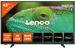 Lenco LED-4353BK - 43" 4K Android Smart TV - Chromecast - Zwart