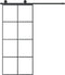 vidaXL - Schuifdeur - met - beslag - 90x205 - cm - ESG-glas - en - aluminium