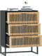 vidaXL - Dressoir - 60x30x75 - cm - bewerkt - hout - zwart