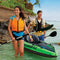 Intex Challenger K2 - Kayak - 351 x 76 x 38 cm - Inclusief peddels en pomp - Groen (2 stuks)
