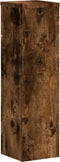 vidaXL - Plantenstandaards - 2 - st - 17x17x60 - cm - bewerkt - hout - gerookt - eiken