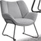 tectake® Loungefauteuil Kjeld - Relaxfauteuil - Bouclé bekleding - Lichtgrijs