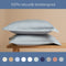 Coco & Cici - Tencel Sateen Kussensloop 70 x 50 cm - Kussenhoes - Lyocell - Extra Zacht & 100% Natuurlijk - Grijs Blauw - Zonder Volant