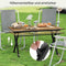 Woltu Opvouwbare Campingtafel - Aluminium - Houtkleurig - 90 x 60 cm - Verstelbare Hoogte