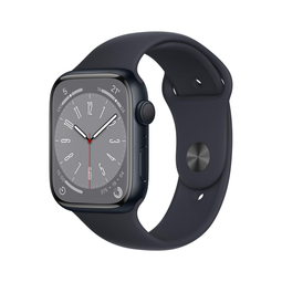 Apple Watch Series 8 - Smartwatch - 45mm - GPS - Aluminium - Sportbandje - Zwart