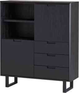 Buffetkast Manuel 120 cm breed - Zwart | Meubelplaats