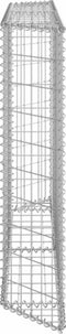 vidaXL - Gabion - plantenbak - trapezium - 150x20x100 - cm - gegalvaniseerd - staal