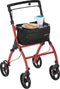 Aluminium Rollator Active - Binnenrollator - Opvouwbaar - Bordeauxrood