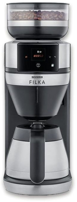 Severin KA 4853 - Filterkoffiezetapparaat - Volledig automatisch - Ingebouwde molen - Zwart Zilver