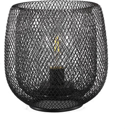 PTMD Bendt Black metalen LED windlicht rond