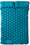 vidaXL - Kampeermatras - met - kussens - zelfopblazend - 2-persoons - blauw