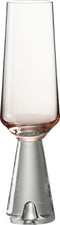 J-Line glas champagne Walker - glas - transparant/oranje - 4 stuks