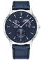 Tommy Hilfiger heren horloge (44 mm) - zwarte plaat met goudkleurige kast en band - Maat: One size