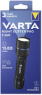 Varta Night Cutter Pro F30R - Zaklamp 1500 lm - Oplaadbaar USB-C - Zwart