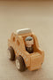 Little Dutch - Houten Taxi - Rubberen wielen - Geel