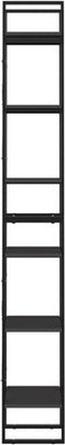 vidaXL - Boekenkast - met - 6 - schappen - 40x30x210 - cm - bewerkt - hout - grijs