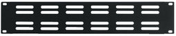 Monacor RCP-8722U - 19" rack afdekplaat - Ventilatiesleuven - Zwart (1 stuk)