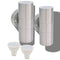 vidaXL LED-wandlamp buiten op-/neerwaarts RVS 2 st