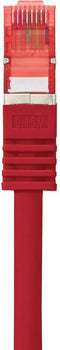 Renkforce RF-5372562 RJ45 Netwerkkabel, patchkabel CAT 6 S/FTP 0.25 m Rood Snagless, Vergulde steekcontacten, Vlambestendig 1 stuk(s)