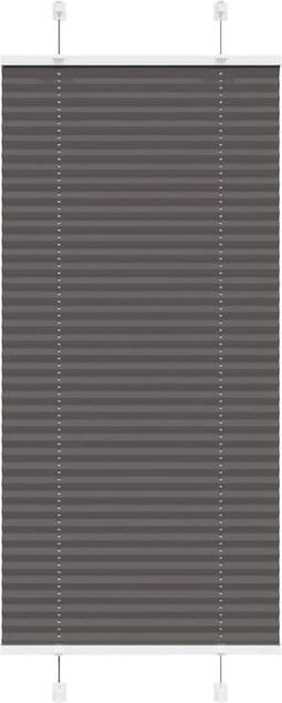vidaXL - Plissé - rolgordijn - 65x150 - cm - stofbreedte - 64,4 - cm - polyester - zwart