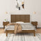 vidaXL - Hoofdbord - wandmontage - 126x3x63 - cm - grenenhout - honingbruin