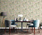 DUTCH WALLCOVERINGS Behang Flamingo crème- en mintkleurig