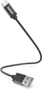 Hama 00201600 - USB-A naar USB-C kabel - Snelladen 20cm - Zwart