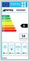 SMEG KSED95NEE - Wandschouwkap - Halogeen verlichting 595 m/h 65 dB(a)