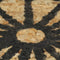 vidaXL - Vloerkleed - handgemaakt - met - zwarte - print - 90 - cm - jute