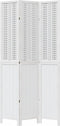vidaXL - Kamerscherm - met - 3 - panelen - massief - paulowniahout - wit