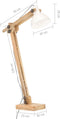 vidaXL Vloerlamp E27 massief mangohout wit