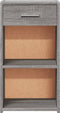 vidaXL - Nachtkastje - 35x34x65 - cm - bewerkt - hout - grijs - sonoma - eikenkleurig