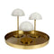 ALONG 3 - Mini Tafellampen - Beige en Messing