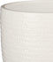 Mica Decorations - Plantenpot/bloempot - terracotta - wit flakes relief- D24/H22 cm