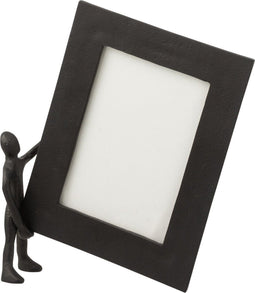 J-Line fotolijst met figuur - aluminium - zwart/wit - large