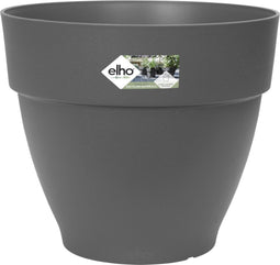 Elho Vibia Campana Rond 30 - Bloempot voor Buiten met Afwateringsgaten - 100% Gerecycled Plastic - Ø 29.8 x H 25.8 cm - Antraciet