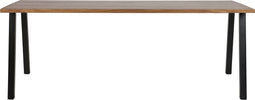WOOOD Exclusive James Eettafel Met A-poot - Hout - Zwart - 75x200x90