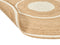 HALFELI - Laagpolig vloerkleed - Beige/Wit - ø 140 cm - Jute
